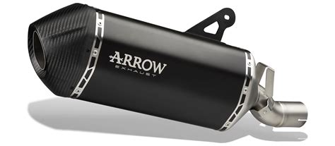 Arrow Sonora Titanium Dark Silencer With Carby End Cap For Harley