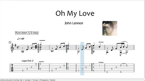 Como Tocar Oh My Love John Lennon Tab Partitura Fingerstyle Guitar