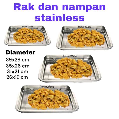 Jual Nampan Stainless Dan Peniris Minyak Peniris Makanan Rak Dan