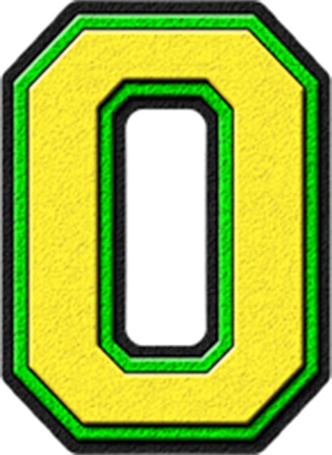 Presentation Alphabets Yellow Kelly Green Varsity Letter O