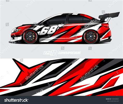 Race Car Wrap Decal Designs Abstract Background For Racing Livery Or