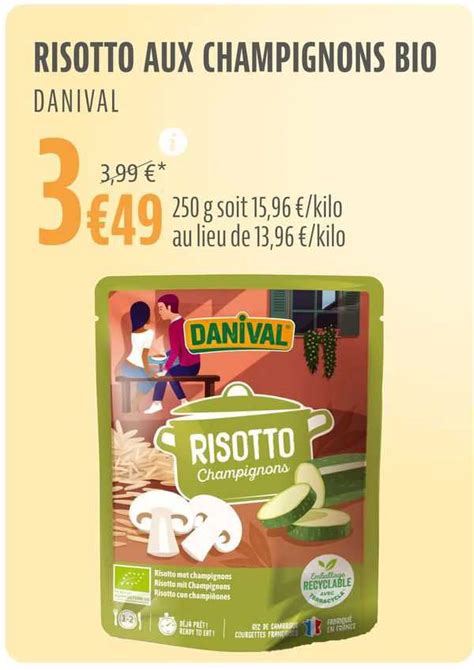 Promo Risotto Aux Champignons Bio Danival Chez La Vie Claire