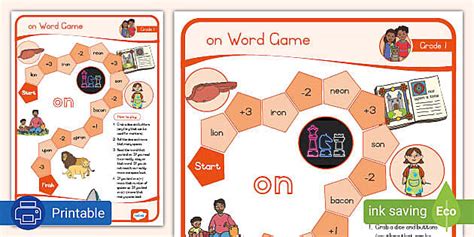 Grade Phonics On Printable Game Lehrer Gemacht