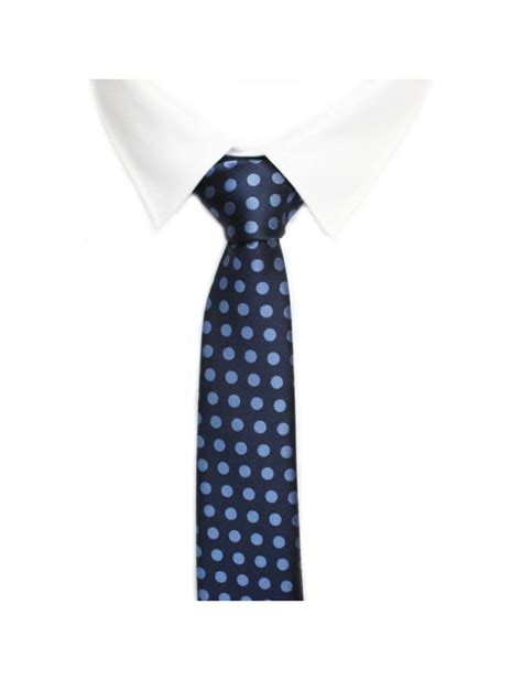 Corbata Estrecha Topos Azules Vizenzo