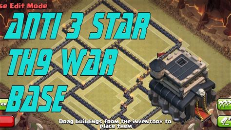 Clash Of Clans New Anti 3 Star Th9 War Base Youtube