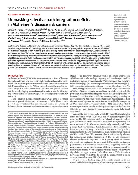 Pdf Unmasking Selective Path Integration Deficits In Alzheimers