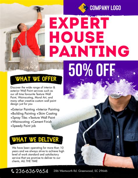 House Painting Services Flyer Template Postermywall