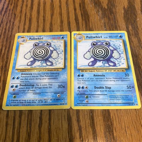 Pok Mon Tcg Poliwhirl Base Set Regular Unlimited Uncommon Set Of