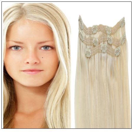 Blonde Clip In Remy Human Hair Extensions 100% Natural Hair