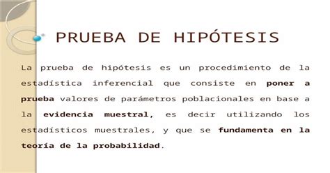 Download Pptx Powerpoint Prueba De HipÓtesispptx