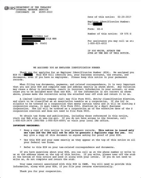 Irs Ein Confirmation Letter Copy | mamiihondenk.org