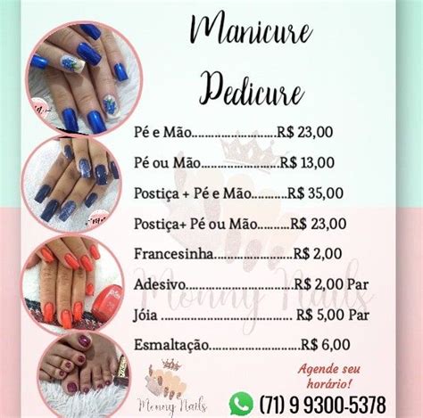 Manicure Tabela De Pre O Nail Salon Design Nail Salon Prices Manicure