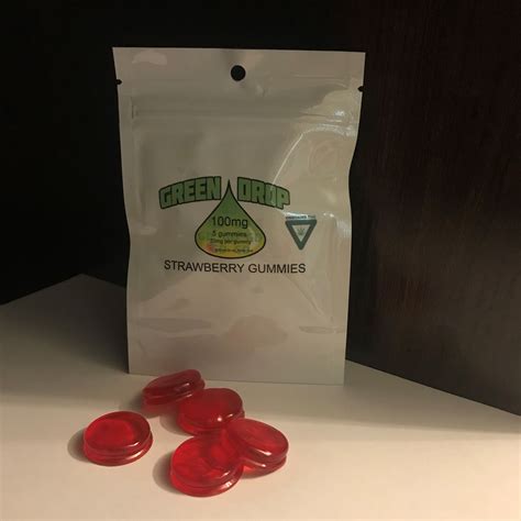 Green Drop Edibles Strawberry Gummies 100mg Leafly