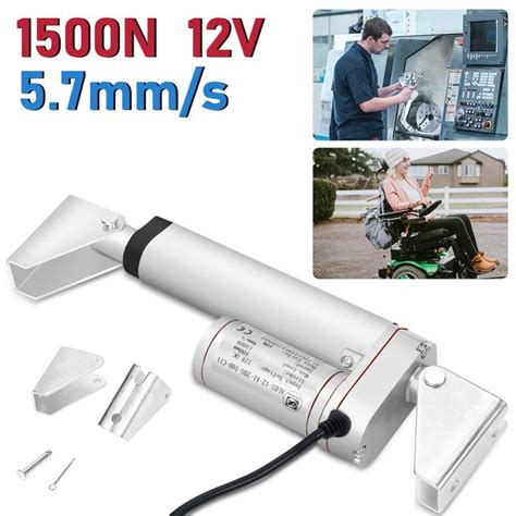 Actionneur Linéaire 1500N DC 12V Support de Montage Moteur Électrique