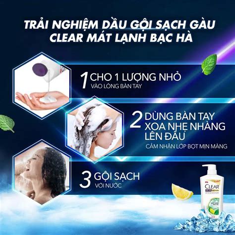 Dầu Gội Clear Bạc Hà Mát Lạnh Sạch Gàu Chai 1 4kg