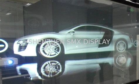 3d Holographic Rear Projection Film Adhesive Self Glass 170° View Angle