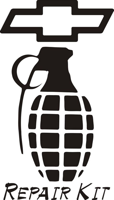 Funny Grenade Vinyl Decal Sticker Chevy Hq 5x7 Any Color 1