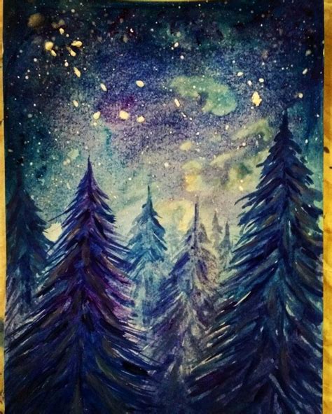 20+ Night Sky Painting Ideas - HARUNMUDAK