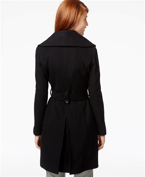 Lyst Anne Klein Cashmere Blend Walker Coat In Black