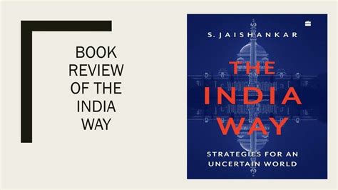 Book Review Of The India Way By S Jaishankar Youtube