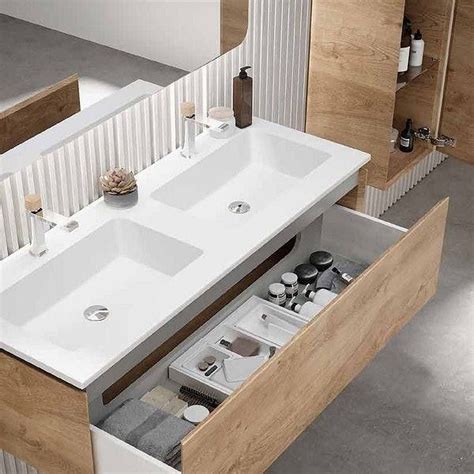 Lavabo Encastrado Doble Poza Solid Surface Ambar De Coycama