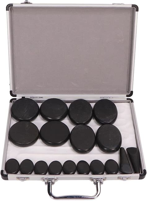 Portable Massage Stone Warmer Set 18 Pcs Electric Spa Hot Stones Massager Heater Kit With