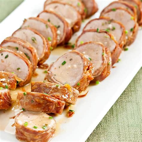 Prosciutto Wrapped Pork Tenderloin With Herb Pan Sauce America S Test Kitchen Recipe