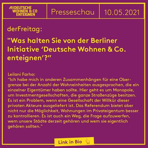 Deutsche Wohnen Co Enteignen On Twitter Leilanifarha War Von