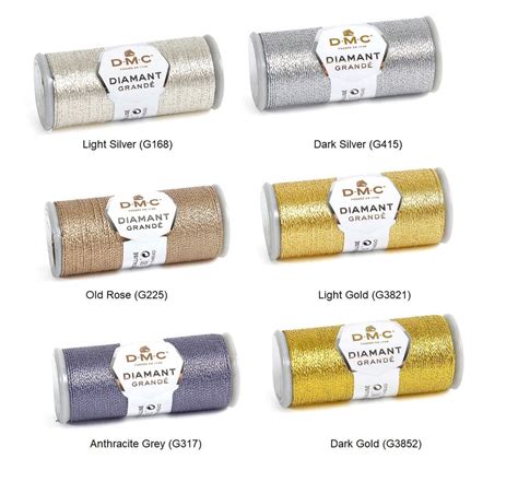 Dmc Diamant Grande Metallic Thread Yard Colors Etsy