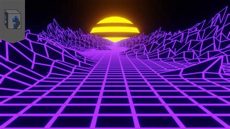 Synthwave Chillwave Retrowave Purple Neon Background Loop HD 60FPS