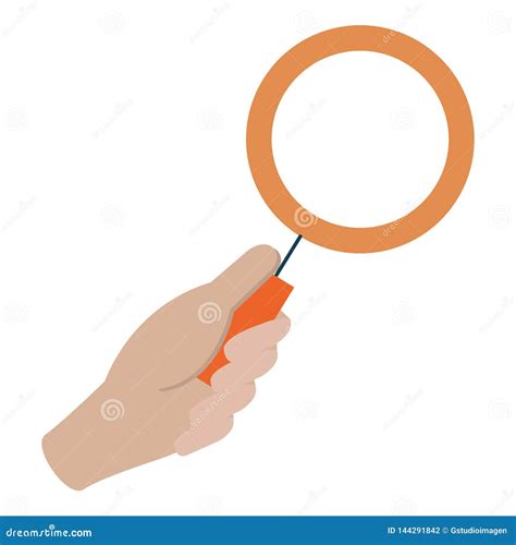 Hand With Magnifying Glass Stock Vector Illustration Of Loupe 144291842