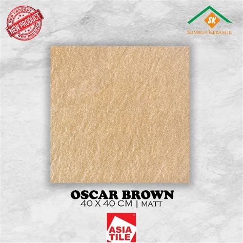 Jual Keramik Lantai X Oscar Brown Asia Tile Matt Shopee Indonesia