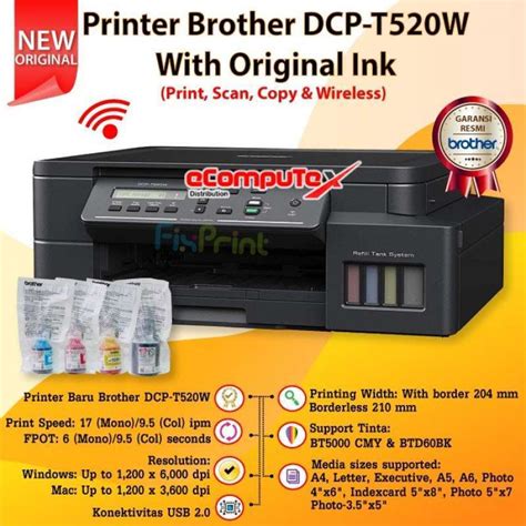 Jual Printer Brother Dcp T W T W Infus Wifi Print Scan Copy All