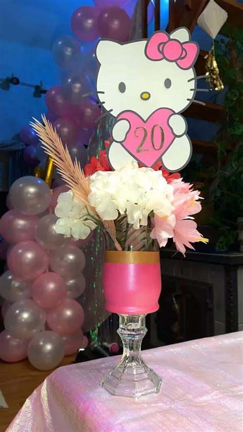 Hello Kitty Centerpiece Hello Kitty Centerpieces Diy Party