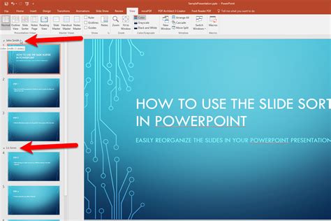 How To Use The Slide Sorter View In Powerpoint