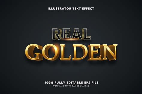 Premium Vector Gold 3d Modern Style Text Effect