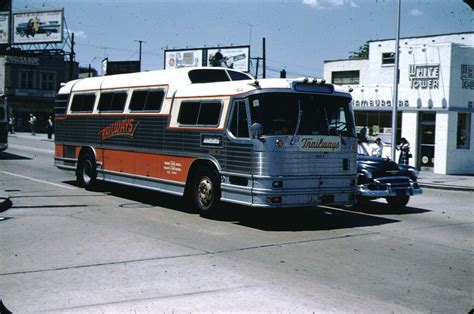 Trailways Flxible Vistaliner Bus Kodachrome Original Kodak Slide