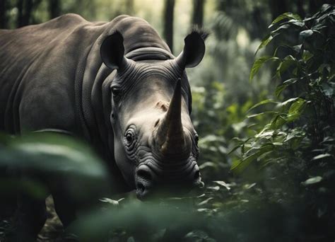 Premium Photo | A indian rhinoceros