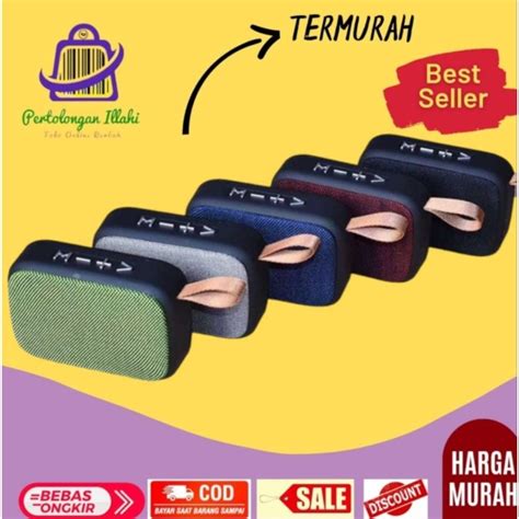 Jual Speaker Kecil Wireless Bluetooth Portabel Baterai Bisa Dicarger Bisa Pake Memory Konek