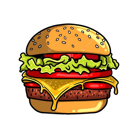 Burger Illustration Clipart Premium Burger Illustration Vector Burger Illustration Burger