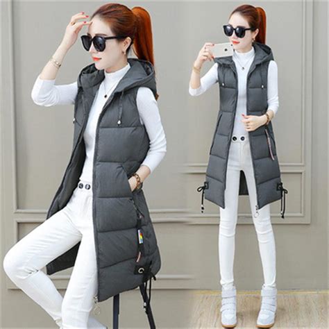 Buy Pinkyisblack Women Winter Vest Autumn Warm Long Waistcoat Female