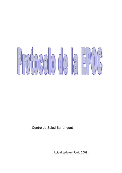 Barranquet Protocolo De Epoc PDF