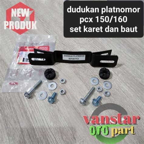 Jual Breket Dudukan Plat Nomor Depan Pcx Set Baut Dan Karet