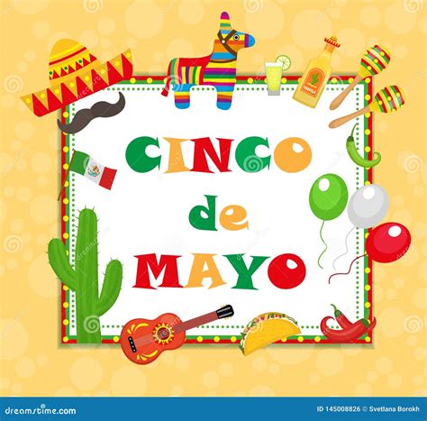 Carte De Voeux De Cinco De Mayo Calibre Pour L Insecte Affiche