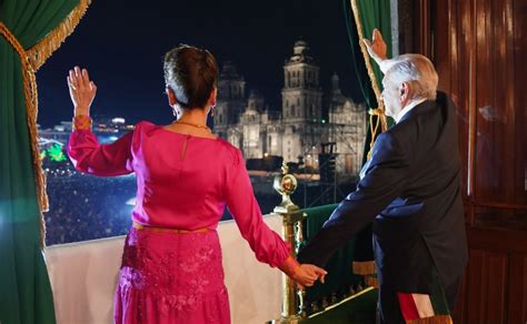 Las fotos de AMLO y Beatriz Gutiérrez Müller en el Grito El real y