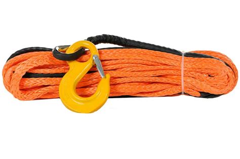 8mm X 40meters UHMWPE Synthetic Winch Rope With Hook For 4x4 ATV UTV