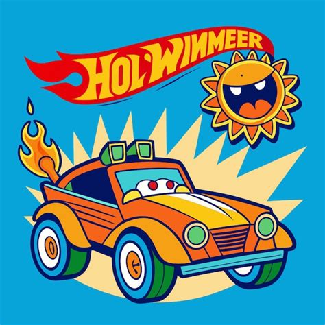 Hotwheels Summer 3 Vector Illustration Cartoon Premium Ai Generated