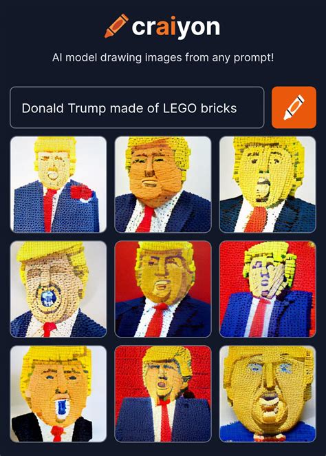 Donald Trump Made Of Lego Bricks Dallemini