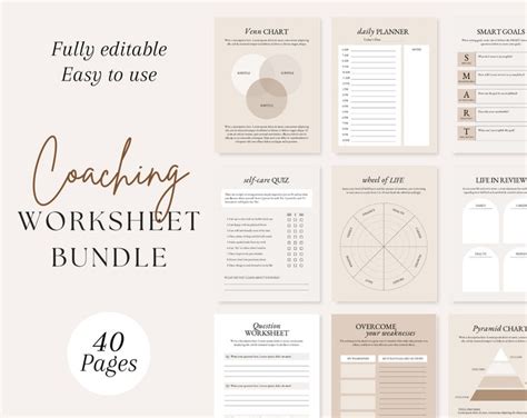 Coaching Worksheet Templates Lead Magnet Templates Coach Template