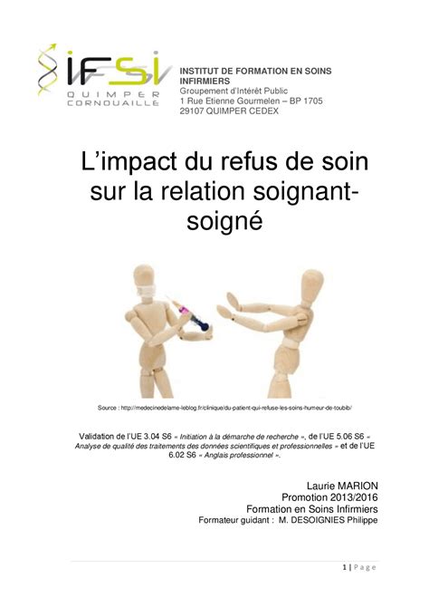 Limpact Du Refus De Soin Sur La Relation Soignant Slides Psychiatrie